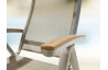 Grand fauteuil salon de jardin pliant inclinable aluminium/Teck certifié Catena - Sieger Exclusiv