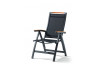 Grand fauteuil salon de jardin pliant inclinable aluminium/Teck certifié Catena - Sieger Exclusiv