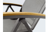 Grand fauteuil salon de jardin pliant inclinable aluminium/Teck certifié Catena - Sieger Exclusiv