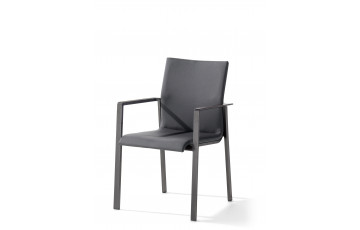 Fauteuil salon de jardin empilable aluminium/Textilux Lagos - Sieger Exclusiv