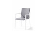 Fauteuil salon de jardin empilable aluminium/Textilux Lagos - Sieger Exclusiv