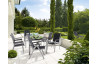 Ensemble table et fauteuils de jardin pliant aluminium/Textilux 6 personnes Royal - Sieger Exclusiv