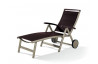 Bain de soleil design inclinable aluminium/Textilux Royal - Sieger Exclusiv