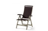 Grand fauteuil salon de jardin pliant inclinable aluminium/Textilux Royal - Sieger Exclusiv