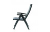 Grand fauteuil salon de jardin pliant inclinable aluminium/Textilux Royal - Sieger Exclusiv