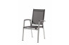 Ensemble table et fauteuils de jardin pliant aluminium/Textilux 6 personnes Salerno - Sieger Exclusiv