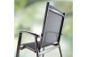 Fauteuil salon de jardin empilable aluminium/Textilux Salerno - Sieger Exclusiv