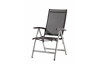 Grand fauteuil salon de jardin pliant inclinable aluminium/Textilux Salerno - Sieger Exclusiv