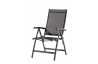 Grand fauteuil salon de jardin pliant inclinable aluminium/Textilux Salerno - Sieger Exclusiv