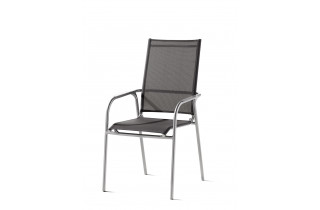 Fauteuil salon de jardin empilable aluminium/Textilux Sirio - Sieger Exclusiv