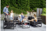 Salon de jardin bas pliant aluminium/Sunproof 6 personnes Sydney - Sieger Exclusiv Passion