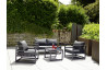 Salon de jardin bas pliant aluminium/Sunproof 4 personnes Sydney - Sieger Exclusiv Passion