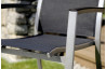 Ensemble table et fauteuils de jardin extensible aluminium/Textilux 10 personnes Trento - Sieger Exclusiv