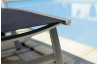 Bain de soleil design inclinable aluminium/Textilux Trento - Sieger Exclusiv
