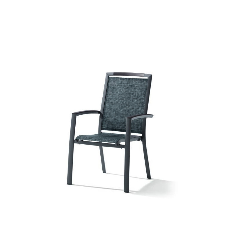 Fauteuil salon de jardin pliant aluminium Textilux Trento - Sieger Exclusiv