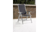 Grand fauteuil salon de jardin pliant inclinable aluminium/Textilux Trento - Sieger Exclusiv