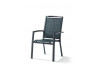 Ensemble table et fauteuils de jardin inclinable aluminium/Textilux 6 personnes Trento - Sieger Exclusiv