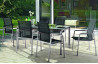 Ensemble table et fauteuils de jardin aluminium/Textilux 6 personnes Yara - Sieger Exclusiv