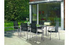 Ensemble table et fauteuils de jardin aluminium/Textilux 6 personnes Yara - Sieger Exclusiv