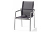 Ensemble table et fauteuils de jardin empilables aluminium/Textilux 2 personnes Yara - Sieger Exclusiv