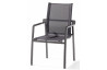 Fauteuil salon de jardin empilable aluminium/Textilux Yara - Sieger Exclusiv