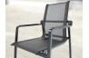 Fauteuil salon de jardin empilable aluminium/Textilux Yara - Sieger Exclusiv