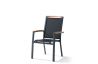 Ensemble table et fauteuils de jardin pliant aluminium/Teck certifié 6 personnes Catena - Sieger Exclusiv