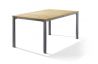 Ensemble table et fauteuils de jardin pliant aluminium/Teck certifié 6 personnes Catena - Sieger Exclusiv