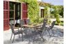 Ensemble table et fauteuils de jardin pliant aluminium/Teck certifié 6 personnes Catena - Sieger Exclusiv