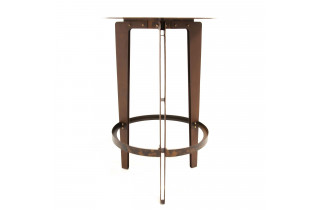 Table de jardin ronde en corten bruni LEGGERO 002 - TrackDesign par Giuseppe Pio D’Altilia