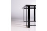 Table de jardin rectangulaire en acier laqué noir RATIO - TrackDesign par Vincenzo Minenna