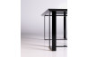 Table de jardin rectangulaire en acier laqué noir RATIO - TrackDesign par Vincenzo Minenna