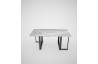 Table de jardin rectangulaire en acier laqué noir RATIO - TrackDesign par Vincenzo Minenna