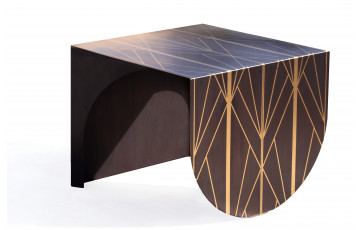 Table basse en corten bruni AESTUS - TrackDesign par Vincenzo Minenna