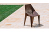 Chaise de jardin en corten bruni FOGLIA 001 - TrackDesign par Giuseppe Pio D’Altilia