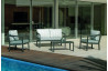 Salon de jardin bas 4 personnes en aluminium et DralonLux - Acapulco - Hevea