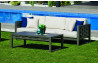 Salon de jardin bas 5 personnes en aluminium et Dralon - Augusta - Hevea