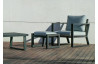 Salon de jardin bas 6 personnes en aluminium et Dralon - Bolonia - Hevea