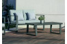 Salon de jardin bas 6 personnes en aluminium et Dralon - Bolonia - Hevea