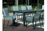 Ensemble table et fauteuils de jardin 8 personnes en aluminium et cordage - Camelia/catania - anthracite - Hevea