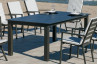 Table salon de jardin 8 personnes en aluminium et HPL - Camelia - Hevea