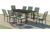 Table salon de jardin extensible 8 personnes en aluminium - Palma - Hevea