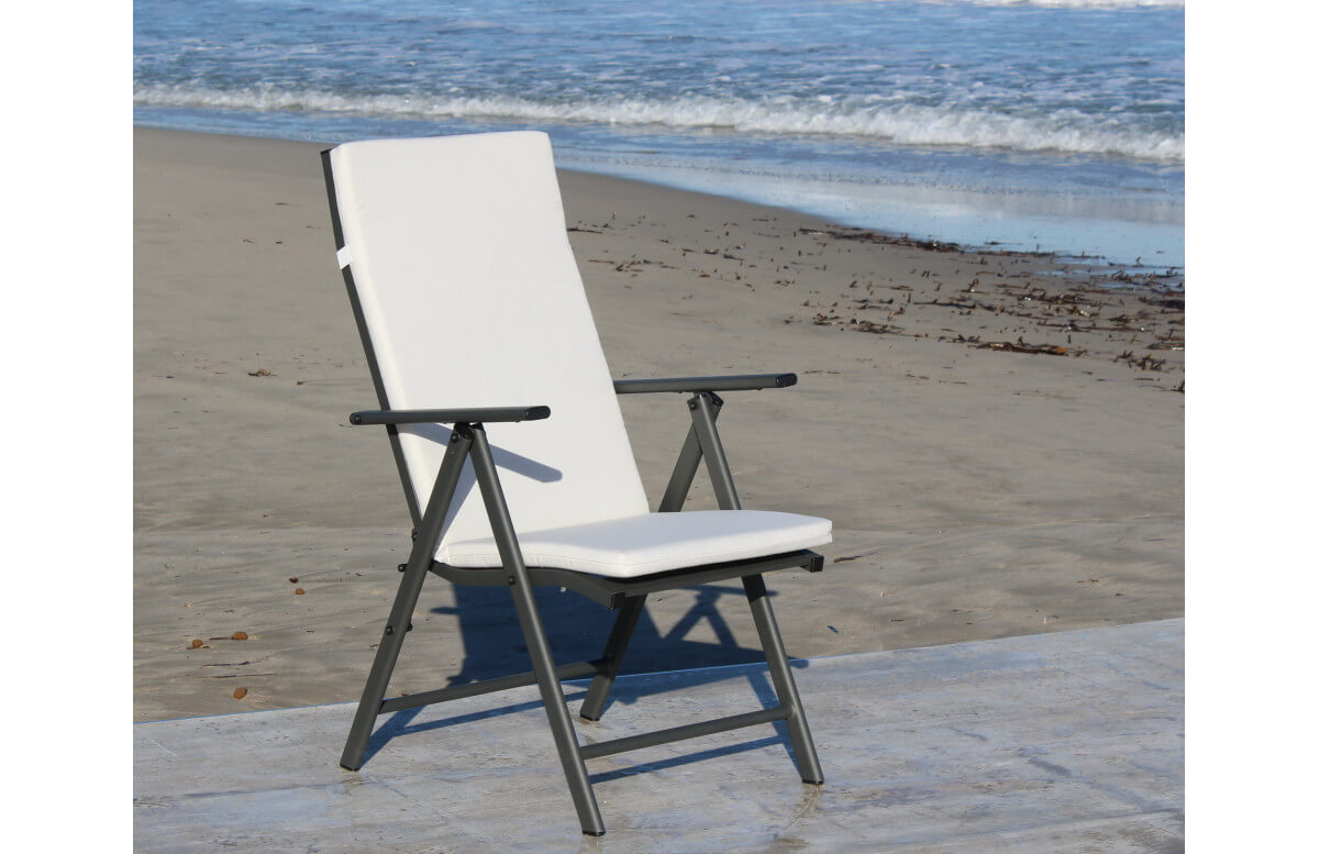 Fauteuil salon de jardin pliable en aluminium et Dralon - Palma - Hevea Fauteuil salon de jardin pliable en aluminium et Dralon - Palma - Hevea
