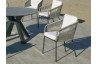 Ensemble table ronde et fauteuils de jardin 6 personnes en aluminium et HPL - Velonia/tulip - anthracite - Hevea