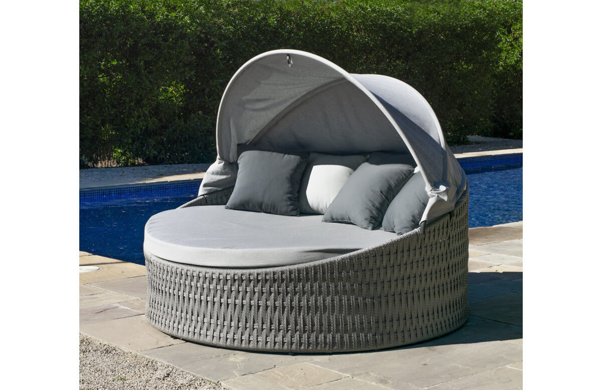 Bain de soleil inclinable en aluminium avec coussin