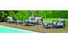 Salon de jardin bas 6 personnes en aluminium et Dralonlux - Zafiro - Hevea