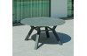 Ensemble table ronde et fauteuils de jardin 6 personnes en aluminium et Neolith - Veneto /catania - Hevea