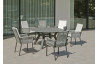 Table ronde salon de jardin 6 personnes en aluminium et Neolith - Veneto - Hevea