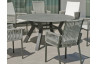 Table ronde salon de jardin 6 personnes en aluminium et Neolith - Veneto - Hevea