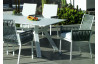 Ensemble table et fauteuils de jardin 6 personnes en aluminium et Krion - Andes/tulip - blanc - Hevea